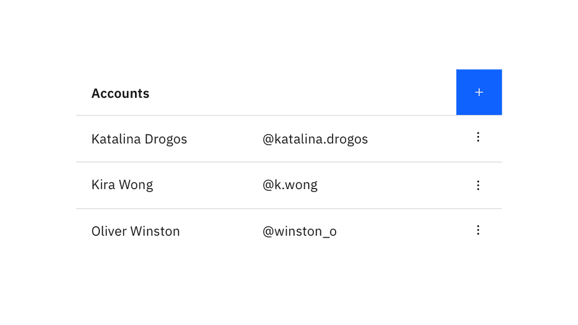 Contained list interactive elements